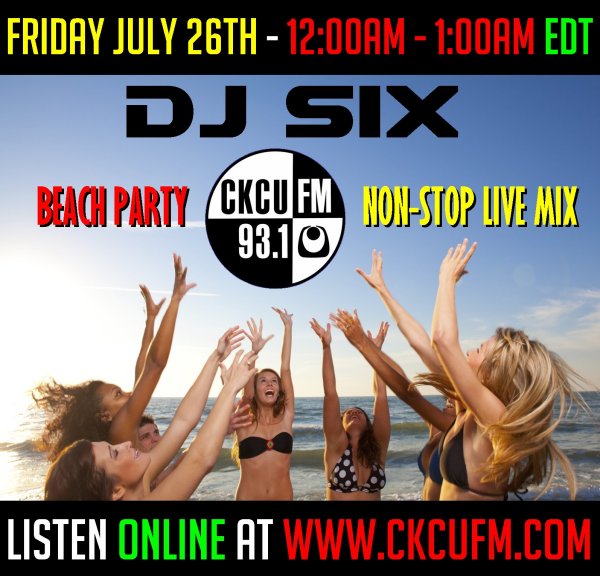 DJ SIX EN DIRECT SUR CKCU 93.1 FM